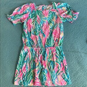 Lilly Pulitzer Colorful Leaf Print kids romper
